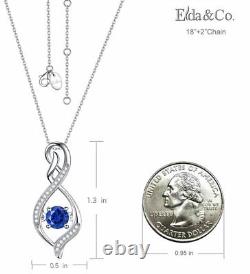 Jewelry Gift Blue Sapphire Infinity Endless Love Pendant September Birthsto