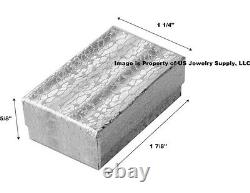 Jewelry Gift Boxes Packaging 500 Small Silver Cotton Filled Craft Boxes 1 7/8