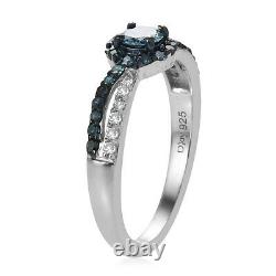 Jewelry Gift Halo Ring 925 Sterling Silver Diamond Berry Ct 0.5 I1-I2