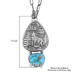Jewelry Gift Turquoise 925 Sterling Silver Necklaces for Women Bridal for Ct 6.5