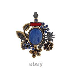 Jewelry Kyanite Pendant Gemstone Blue Handmade Gift Silver Ethnic 925 Natural