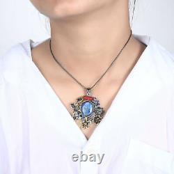 Jewelry Kyanite Pendant Gemstone Blue Handmade Gift Silver Ethnic 925 Natural