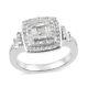 Jewelry for Women 925 Silver Platinum Plated Diamond Ring for Size 6