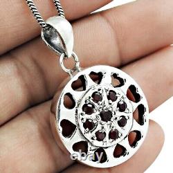 July Ruby Stone Solid Sterling Silver Sister Valentine Gift New Pendant Jewelry