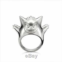 K. UNO Pokemon Gengar Silver Ring Japan Anime Jewerly Gift