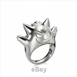 K. UNO Pokemon Gengar Silver Ring Japan Anime Jewerly Gift