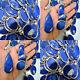 Lapis Lazuli Gemstone Pendant Lot 925 Sterling Silver Plated Jewelry Gift