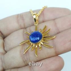Lapis Lazuli Necklace, 925 Sterling Silver, Gold Plated, Handmade Jewelry, Gift