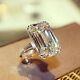 Large 15 CT White Emerald Cut Sterling 925 Silver Engagement Cocktail Ring Gift