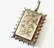 Large Antique Ornate Silver Rose Yellow Gold BOOK Locket Pendant Gift Boxed