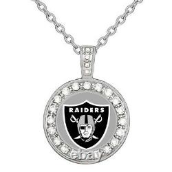 Las Vegas Raiders Womens 925 Sterling Silver Necklace Jewelry w Gift Pkg D18