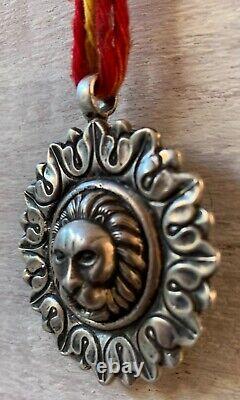 Lion head 92.7 sterling silver pendant Indian necklace jewelry locket gift