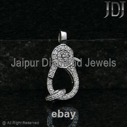 Lobster Clasp Natural Pave Diamond 925 Sterling Silver Jewelry Gift Lock Finding