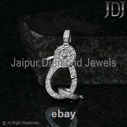 Lobster Clasp Natural Pave Diamond 925 Sterling Silver Jewelry Gift Lock Finding