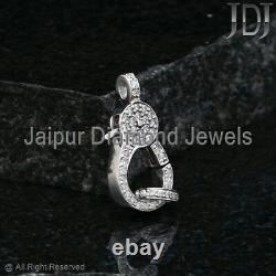 Lobster Clasp Natural Pave Diamond 925 Sterling Silver Jewelry Gift Lock Finding