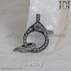 Lobster Lock Natural Pave Diamond 925 Sterling Silver Jewelry Gift Charm Finding