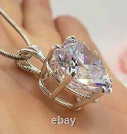 Love Heart Gift Pendant For Women 925 Silver GRA Certified Heart Cut Moissanite