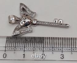 Lovely Pendant Sterling Silver 925 Winged Heart Key Style Women's Jewelry Gift