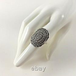 Marcasite Sterling Silver Ring 925 Size 6 Art Deco Style Vintage Jewelry Gift