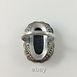 Marcasite Sterling Silver Ring 925 Size 6 Art Deco Style Vintage Jewelry Gift