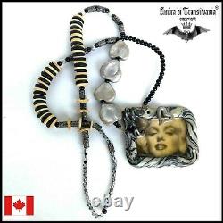 Marilyn monroe necklace talisman pendant amulet fashion charm antique jewelry
