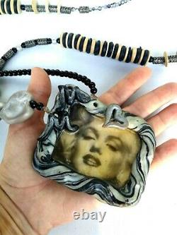 Marilyn monroe necklace talisman pendant amulet fashion charm antique jewelry