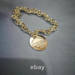 Meet Love Tiffany & Co. 521 Love Gift 925 Sterling Silver Round Label Bracelet