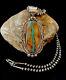 Mens Gift Navajo Pearls Sterling Silver Boulder Turquoise Necklace Pendant 295