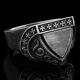 Mens Signet Ring Unique Sterling Silver Ring Shield Rings For Man Jewelry Gift