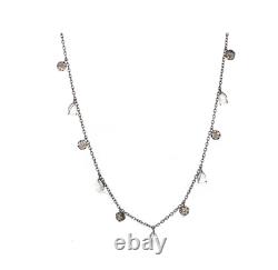 Moonstone Diamond Necklace Solid 925 Sterling Silver Jewelry New Year Gift