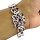 Mother Gift Amethyst Stone 925 Silver February Unique Chain Bracelet Jewelry