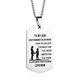 Mother Son Pendant To My Son Never Forget That I Love You Dog Tag Necklace Gift