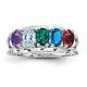 Mother's Jewelry Sterling Silver 1-6 Oval Birthstones Mothers Day Rings gift