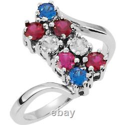 Mother's Jewelry Sterling Silver 1-8 Round Birthstones Mothers Day Ring gift