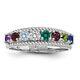 Mother's Jewelry Sterling Silver 1-8 Round Birthstones Mothers Day Rings gift