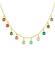 Multi Coloured Gemstone Necklace Gold Choker Dangle Silver 925 Gift Statement