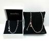 NEW Authentic PANDORA Rose Gold, Silver Joined Hearts Chain Necklace 387961+