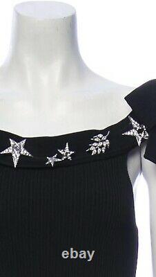 NEW CHANEL CC Logo SWAROVSKI CRYSTAL Brooch Pin STAR Dress Set Gift DUST BAG BOW