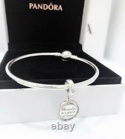 NEW PANDORA 925 Circle love Family Tree Gift Set Charm Bracelet Bangle B801156