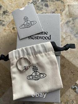 NIB Vivienne Westwood Vendome Orb Silver Ring 0.925 Sterling size L Gift Box