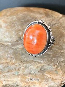Native American Navajo Spiny Oyster Ring Set Sterling Silver Size 9 Gift 2733