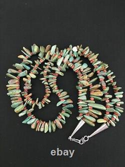 Native American Navajo Sterling Silver ROYSTON Turquoise 23 Necklace 4913 Gift