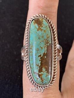 Native Navajo Sterling Silver Turquoise#8 Ring Set 8.5 Gift 320