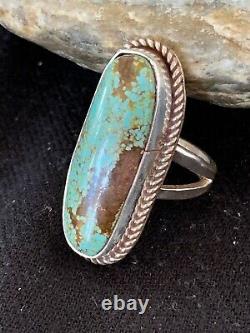 Native Navajo Sterling Silver Turquoise#8 Ring Set 8.5 Gift 320