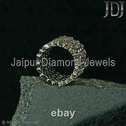 Natural Brown Baguette Diamond Ring 925 Sterling Silver Handmade Jewelry GIFTS