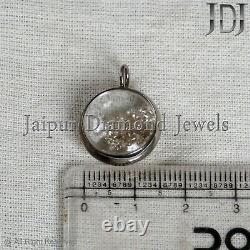 Natural Brown Diamond Crystal Shaker Pendant 925 Sterling Silver Jewelry GIFTS