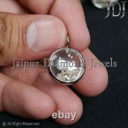 Natural Brown Diamond Crystal Shaker Pendant 925 Sterling Silver Jewelry GIFTS