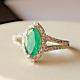 Natural Emerald Gemstone 925 Sterling Silver Band Handmade Women Jewelry Gift