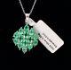 Natural Emerald Gemstone 925 Sterling Silver Jewelry Necklaces Gift For Girls