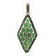 Natural Emerald Pave Diamond Pendant 925 Sterling Silver Fine Gift Jewelry